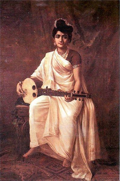 Raja Ravi Varma Malabar Lady oil painting image